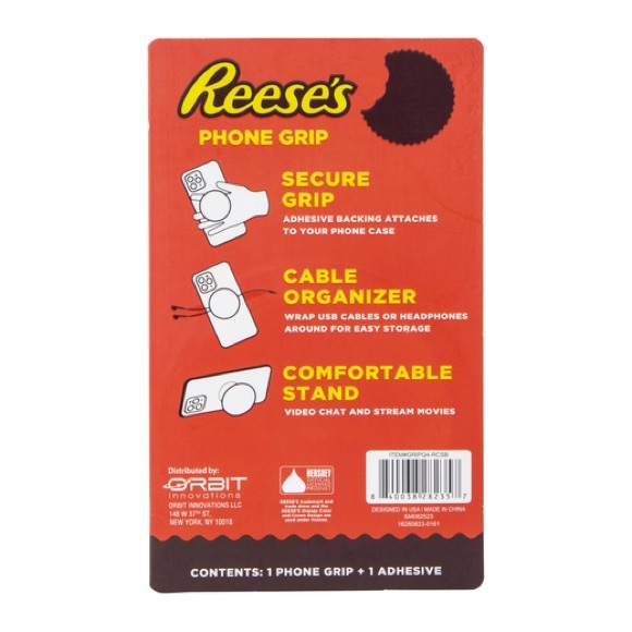 Licensed REECE'S Peanut Butter Pop Universal Phone Grip Stand Cable Organizer - Picture 5 of 9
